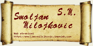 Smoljan Milojković vizit kartica